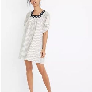 Madewell Embroidered Butterfly Dress Stripe M